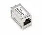Preview: DINIC RJ45 Cat.6A/5e Kupplung Buchse auf Buchse RJ45 Bu./Bu., geschirmt, Vollmetall, DINIC Box mit Euroloch