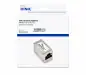Preview: DINIC RJ45 Cat.6A/5e Kupplung Buchse auf Buchse RJ45 Bu./Bu., geschirmt, Vollmetall, DINIC Box mit Euroloch
