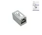 Preview: DINIC RJ45 Cat.6A/5e female to female RJ45 jack, shielded, full metal, DINIC box with Euro hole