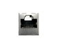 Preview: DINIC RJ45 Cat.6A/5e female to female RJ45 jack, shielded, full metal, DINIC box with Euro hole