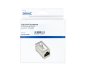 Preview: DINIC RJ45 Cat.6A/5e female to female RJ45 jack, shielded, full metal, DINIC box with Euro hole