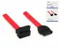 Preview: Cavo DINIC S-ATA 1, 2, 3, da S-ATA diritto a S-ATA 90° ad angolo retto, scatola DINIC con foro Euro, 0,50 m