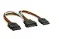 Preview: Y power cable internal S-ATA to S-ATA, 1x S-ATA to 2x S-ATA, 0.15m