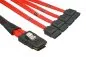 Preview: SAS Kabel intern SFF-8087 auf S-ATA, Crossover für HDD Anschluss, 0,75m Länge