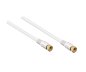 Preview: DINIC SAT câble coaxial 2x F-fiche, 120dB, connecteurs dorés, quadruple blindage, blanc, DINIC blister, longueur 5m
