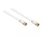 Preview: DINIC SAT Koaxialkabel 2x F-Stecker, 120dB, vergoldete Anschlüsse, vierfach geschirmt, weiß, DINIC Blister, Länge 5m