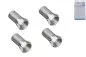 Preview: DINIC F-Aufdreh-Stecker für 7,3mm Kabel, Kupfer, Menge: 4 Stück, DINIC Box mit Euroloch, Länge 20mm