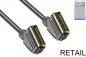 Preview: DINIC Scart cable 21-pin plug to plug, type U, with gold-plated contacts, black, DINIC blister, length 3.00m