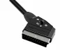 Preview: DINIC scart till cinch-kabel, scartkontakt - 3x cinchkontakt, IN/OUT-omkopplare, DINIC-dosa med eurohål, längd 2m