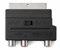 Preview: Ficha scart DINIC com interrutor IN/OUT, tomada RCA de 3 pinos e tomada mini DIN de 4 pinos, caixa DINIC com orifício europeu
