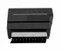 Preview: DINIC scart plug with IN/OUT switch, 3x RCA socket and 4-pin mini DIN socket, DINIC box with Euro hole
