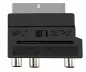 Preview: DINIC scart plug with IN/OUT switch, 3x RCA socket and 4-pin mini DIN socket, DINIC box with Euro hole