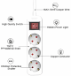 Preview: Socket strip, 3-way, with switch, GS, CE, white, cable length 1.30m