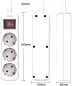 Preview: Contactdoosstrip, 3-voudig, met schakelaar, GS, CE, wit, kabellengte 1,30m