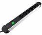 Preview: Multiple socket outlet with overvoltage protection, 6-way aluminium, 1.40 m cable