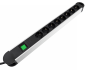 Preview: Multiple socket outlet with overvoltage protection, 8-way aluminium, 1.4m cable, slim design