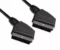 Preview: DINIC Scartkabel 21 pol. Stecker/Stecker, Typ U, Kabel ø 7 mm, schwarz, DINIC Box mit Euroloch, Länge 1,50m