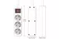 Preview: Power strip, 3-way, with switch, GS, CE, white, cable length 1.30m