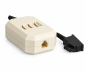 Preview: DINIC Telefonadapter TAE-F Stecker auf NFN Dose codiert und RJ11 (6P4C) Buchse, DINIC Box mit Euroloch, Länge 0,20m