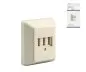 Preview: DINIC surface-mounted telephone box, NFF for two telephones and one extension, DINIC box with Eurohole