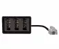 Preview: TAE verdeler 3x TAE N/F/F contactdoos naar RJ11/RJ45 stekker (6P4C), zwart, DINIC doos met Euro gat, lengte 0,20m