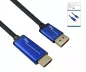 Preview: Premium Displayport 1.4 auf HDMI Kabel, 4K@60Hz, 3D, HDR, 1x DP auf 1x HDMI Stecker, DINIC Bix mit Euroloch, 2m