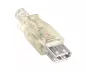 Preview: USB 2.0 extension A plug to socket, UL 2725, double shielded, transparent, DINIC polybag, length 0.50m