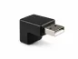 Preview: Адаптер за USB A щепсел към A гнездо под ъгъл 90° надолу