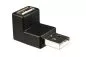 Preview: USB adapter A plug to A socket angled 90° upwards