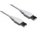 Preview: USB 2.0 Hi-Speed Kabel A auf A Stecker, weiß, DINIC Box mit Euroloch, Länge 1,80m