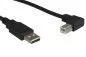 Preview: Cavo USB 2.0 da A a B angolato a sinistra, AWG 28/24, nero, lunghezza 0,50 m