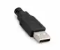 Preview: USB 2.0 kabel A naar B haaks, AWG 28/24, zwart, lengte 0,50m