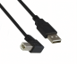 Preview: USB 2.0 cable A to B right angled, AWG 28/24, black, length 0.50m