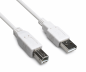 Preview: DINIC USB 2.0 Kabel A Stecker auf B Stecker, 28 AWG / 2C, 26 AWG / 2C, grau, DINIC Polybag, Länge 2m