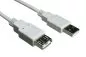 Preview: USB 2.0 Verlängerung A St. auf A Bu., UL 2725, 28 AWG/2C, 26 AWG/2C, grau, DINIC Polybag, Länge 2,00m