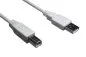 Preview: DINIC USB 2.0 Kabel A Stecker auf B Stecker, 28 AWG / 2C, 26 AWG / 2C, grau, DINIC Polybag, Länge 3,00m