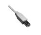 Preview: DINIC USB 2.0 Kabel A Stecker auf B Stecker, 28 AWG / 2C, 26 AWG / 2C, grau, DINIC Polybag, Länge 3,00m