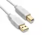 Preview: DINIC USB 2.0 HQ-kabel A til B-stik, 28 AWG / 2C, 26 AWG / 2C, hvid, DINIC-boks med Euro-hul, længde 3,00 m