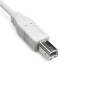 Preview: DINIC USB 2.0 Kabel A Stecker auf B Stecker, 28 AWG / 2C, 26 AWG / 2C, grau, DINIC Polybag, Länge 3,00m
