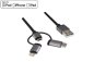Preview: USB 3in1 HQ data/charging Cable, 1,00m