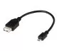 Preview: USB Adapter A Buchse auf micro B Stecker OTG, zum Anschluss an OTG kompatible Geräte, schwarz, 0,10m