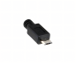 Preview: USB adapter A socket to micro B plug OTG, for connection to OTG-compatible devices, black, DINIC box with Euro hole, 0.10m