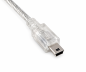 Preview: Cavo DINIC USB 2.0, da spina A a mini spina 5pin, AWG 28/26, trasparente, 2,00 m, DINIC Box