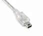 Preview: DINIC USB 2.0 кабел, A щепсел към 5pin мини щепсел, AWG 28/26, прозрачен, 2.00m, DINIC Box