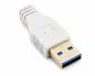 Preview: USB 3.0 кабел A към B конектор, 3P AWG 28/1P AWG 24, позлатени контакти, бял, 2,00 м, DINIC кутия с евроотвор