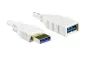 Preview: USB 3.0 extension, A plug to A socket, gold-plated contacts, white, 2.00m, polybag