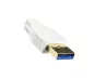 Preview: USB 3.0 extension, A plug to A socket, gold-plated contacts, white, 2.00m, polybag
