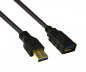 Preview: USB 3.0 Verlängerung, A Stecker auf A Buchse, vergoldete Kontakte, schwarz, 2,00m, DINIC Box