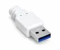 Preview: USB адаптер към Gbit LAN за MAC и PC, USB 3.0 (2.0) A щепсел към RJ45 гнездо, бял, DINIC кутия с евроотвор