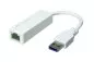 Preview: USB Adapter to Gbit LAN for MAC and PC, USB 3.0 (2.0) A male to RJ45 female, white, DINIC Box